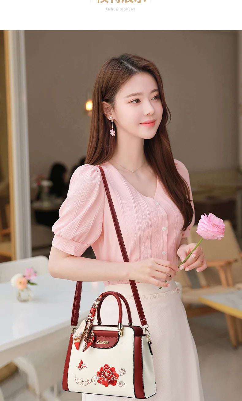 Fashion Luxury Handbags Women's Shoulder Bags Temperament Mom Elegant Retro Crossbody Bags High Capacity Tote Bag Wedding Bags