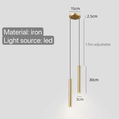 Minimalist Bedside Pendant Lamp Bedroom Spotlight Restaurant Bar Kitchen Dining Hall Island Platform Lights Hanging Lighting Led