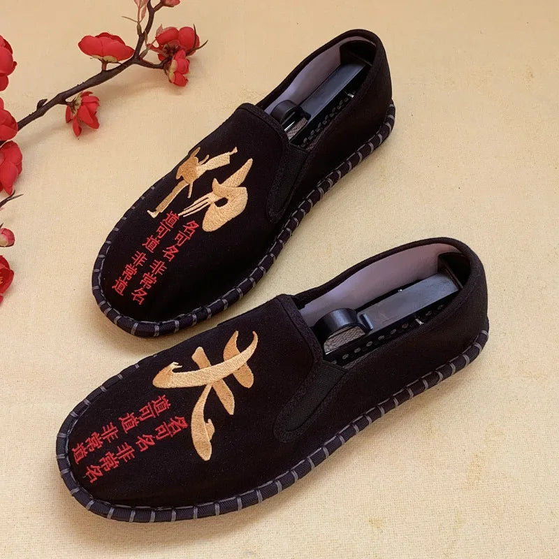 Hanfu Shoes for Women Sneakers Men Ethnic Style Embroidery Chinese style Streetwear Fashion Casual Vintage Old Beijing Shoes