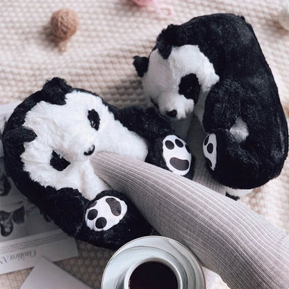 Cute Teddy Bear Plush Winter Slippers, Wrapped Heel Funny Indoor Floor Shoes, Women Gift, Warm Soft Cartoon Fluffy Animal Slippe