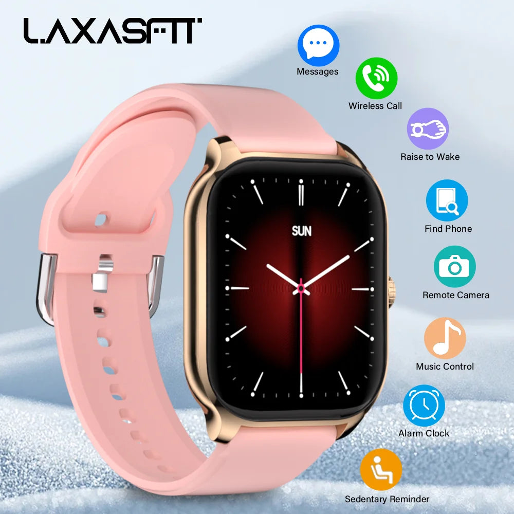 LAXASFIT H9 Smart Watch Men Women Sports Fitness Tracker 2.01 inch HD Screen Bluetooth Talking Smart Watch For Android IOS