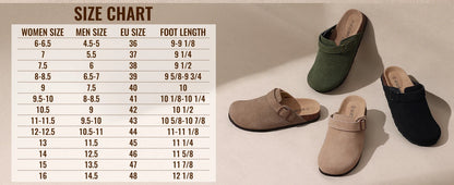 Kidmi Genuine Leather Clogs Cork Footbed Indoor and Outdoor Slippers Cow Suede Mules With Adjustable Strap