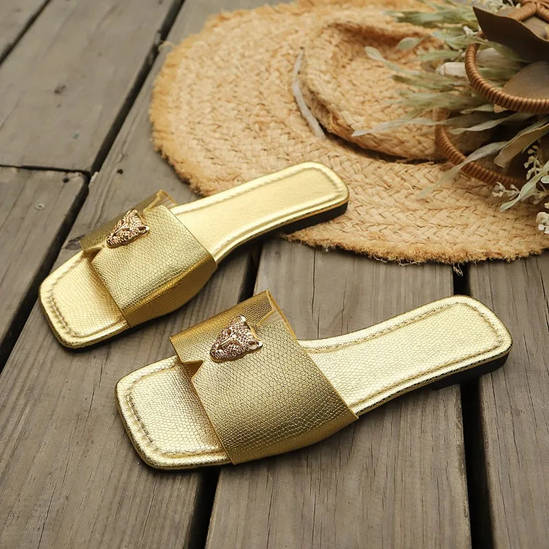 Luxury Brand Designer Women'S Sandals Fashionable And Elegant Flat Shoes Sexy Casual Beach Shoes Summer Outdoor Slippers women