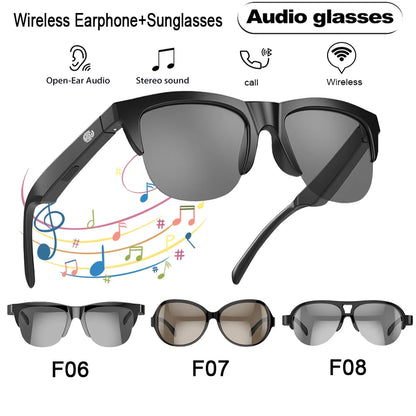 Smart F06 Glasses Wireless Bluetooth Sunglasses Built-in Microphone Speakers Touch Bluetooth 5.3 Glasses Can Listen To Music Cal