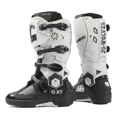 Professional Motocross Mid‑Calf Long High Ankle Off‑Road Racing Boots Moto Rider Protective Shoes Men Woman Motorcycle Boots