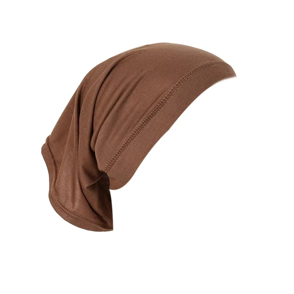 Muslim Underscarf Turban Hijab Ninja Inner Hat Women Chemo Cap Hair Loss Cover Bonnet Instant Bonnet Femme Musulman Headband