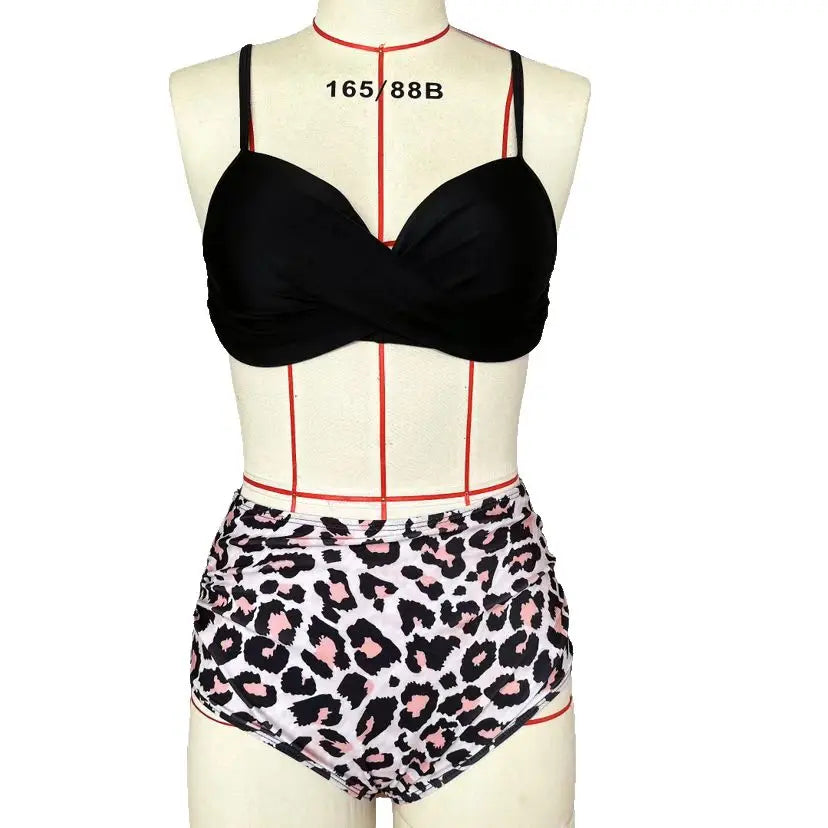 Vintage High Waist Bikinis 2026 Women Push Up Swimwear Printed Swimsuit Female Beachwear Summer Bathers Bathing Suit Swimming