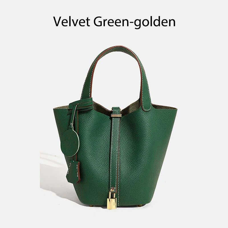 Women Bags Handbags Bucket Bag Real Leathe Fashion Tote Bag Genuine Leather Luxury Desginer Big Size Large Lady Hand Bags