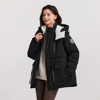Semir Down Jacket Women Mid-Length Waterproof Oil-proof Stain-proof 2026 New Winter Clothing Coat Women