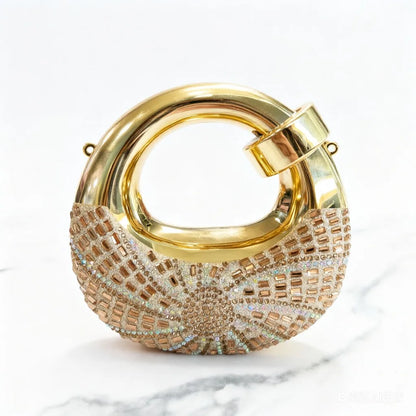 Mini Golden Evening Bag Purses and Handbags Luxury Designer Shoulder Bags Diamond Party Wedding Round Acrylic Clutch Purse Ins
