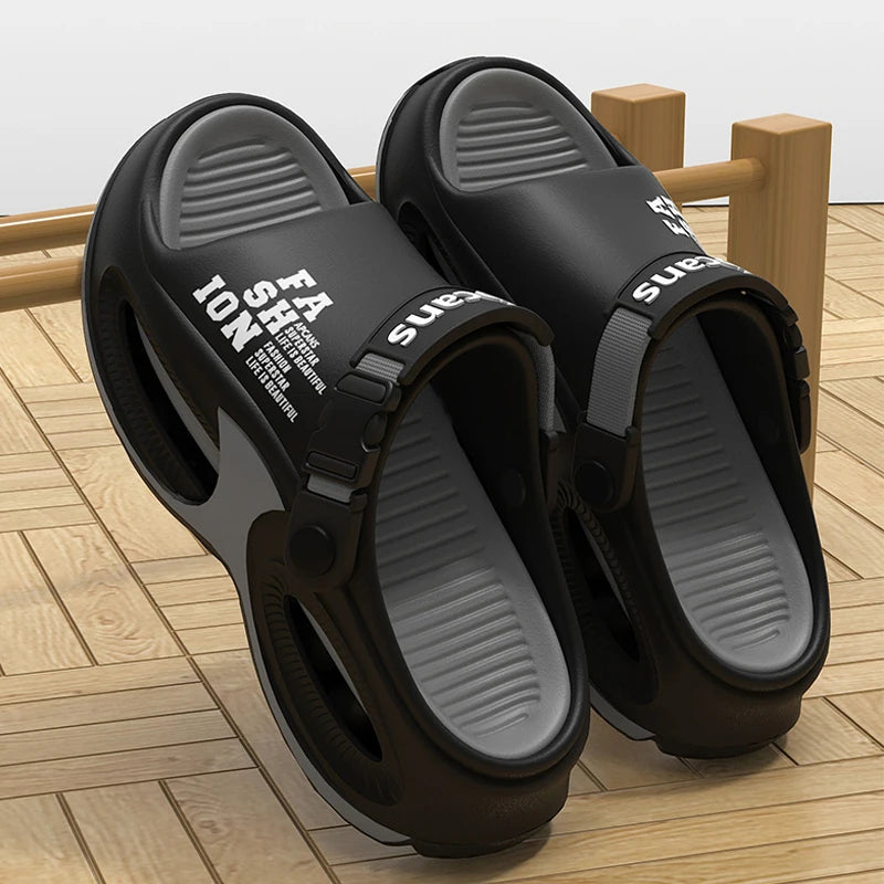 Men Fashion Sport Slippers Indoor Outdoor Sandals Beach Flip Flop Thick Sole Male Slides Summer Non-Slip Men Shower Slippers