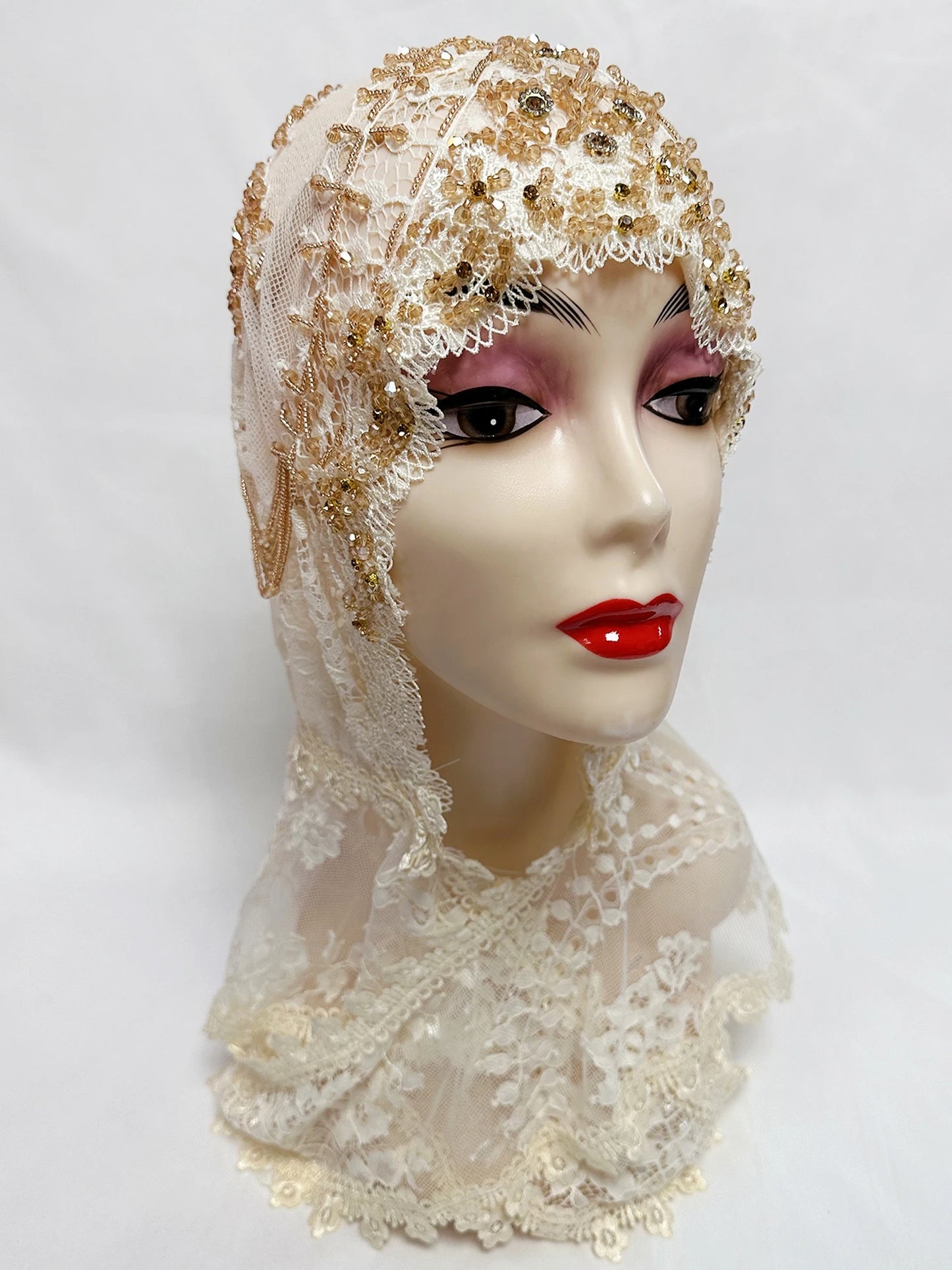 New 2025 Muslim Women Shawl Headscarf Luxury Tassels Beads Scarf Malaysia Prayer Kufi Islam Saudi Arabia Lace Hijab