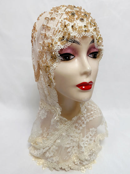 New 2025 Muslim Women Shawl Headscarf Luxury Tassels Beads Scarf Malaysia Prayer Kufi Islam Saudi Arabia Lace Hijab