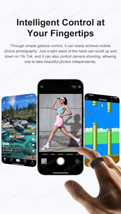 2026 New Hot Couple Smart Ring with Charging Case Heart Rate Sleep Health Monitor Pedometer Fashion Ceramic Ring For Android IOS