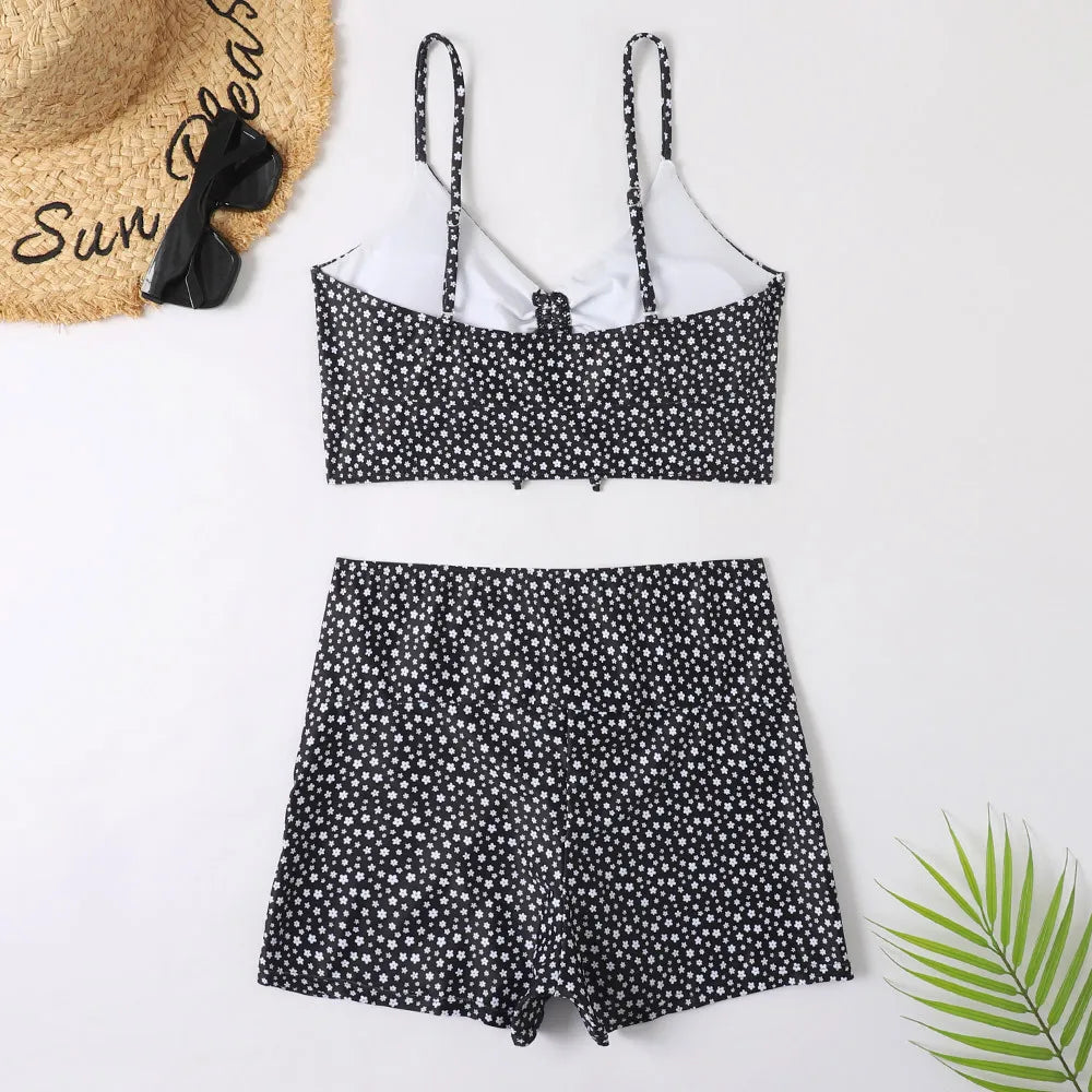 2025 High Waist Bikini Swimsuit Women Push Up Bikini Floral Swimsuit Print Bikini boxers Swimwear Swim Trunks Bathing Suit