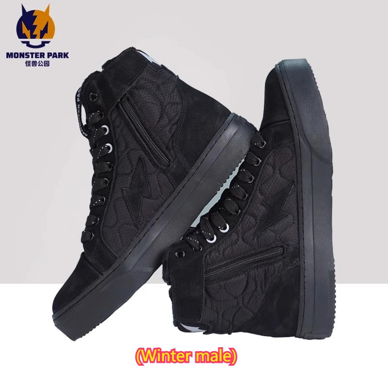 Motorcycle Boots Microfiber Off-road Motocross Shoes Anti-slip Biker Boots for Men Women Causal Motorboats Motorcycle Sneakers