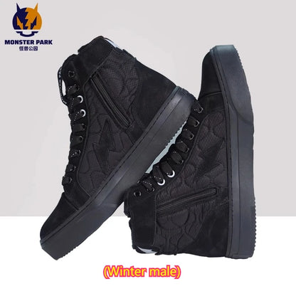 Motorcycle Boots Microfiber Off-road Motocross Shoes Anti-slip Biker Boots for Men Women Causal Motorboats Motorcycle Sneakers