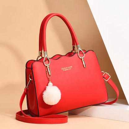 Yogodlns Women Handbags Ladies Large Tote Bag Female Square Shoulder Bags Bolsas Femininas Sac PU Leather Hairball Crossbody Bag