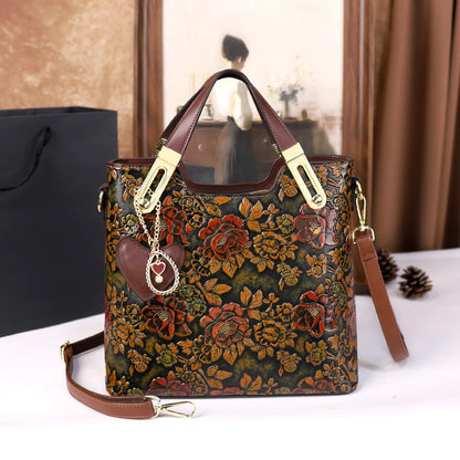 2025 New Retro Luxury Large Capacity Handbag Women's Shoulder Crossbody Bag for Middle-Aged Ladies Mom Bag Elegant Style