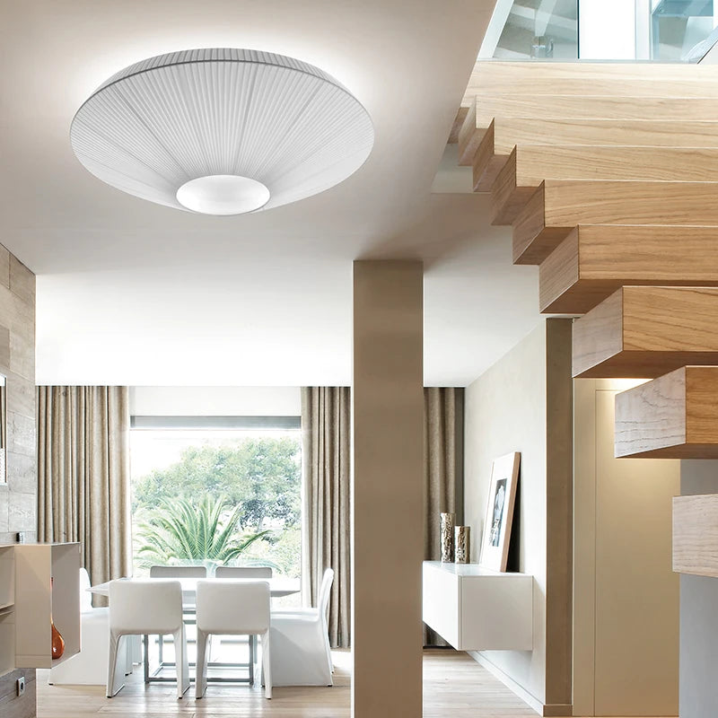 Wabi-sabi Minimalist LED Ceiling Chandeliers Lamps Flush Mount Fabric Pendant Lights Home Decoration Dinning Living Room Bedroom