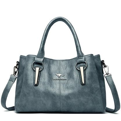Genuine 3Layers High Quality Soft PU Leather Ladies Shoulder Crossbody Bags for Women  Luxury Handbags  Women  Designer A Main