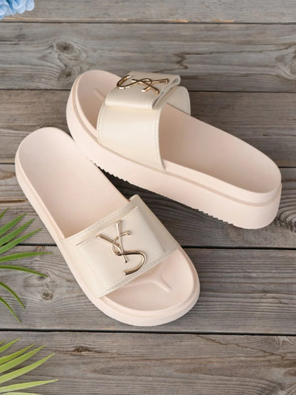 Slippers Luxury Shoes Women Platform Design Slides Fashion Letters Ladies Shoes Casual Slipper Outside Non-slip Slippers Sandals