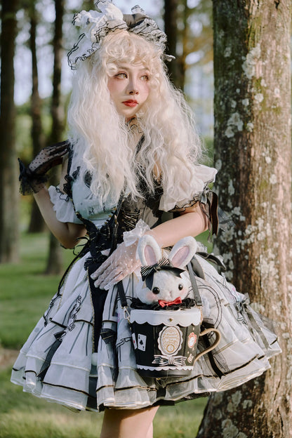 Japanese Original Lolita Cartoon Cute Rabbit Plush Shoulder Bag Sweet Kawaii Jk Uniform Oblique Span Bag