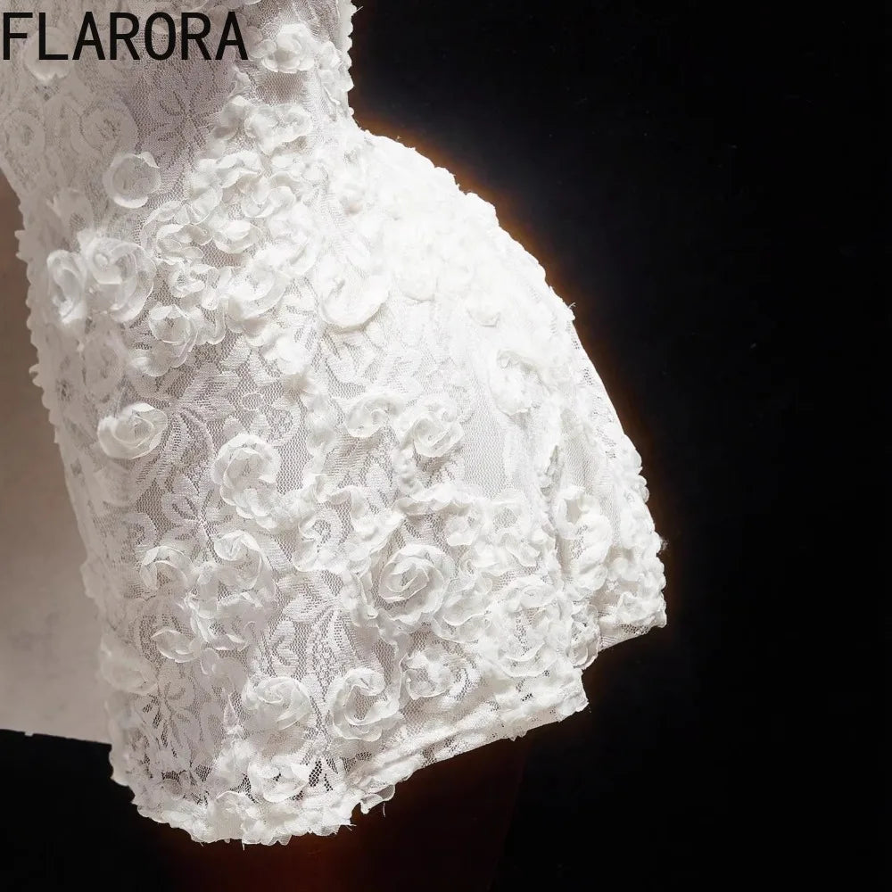 FLARORA Elegant Floral Patchwork Bodysuits Woman Sexy Halter Sleeveless Backless Lace Up Playsuits Chic Party Clubwear Rompers