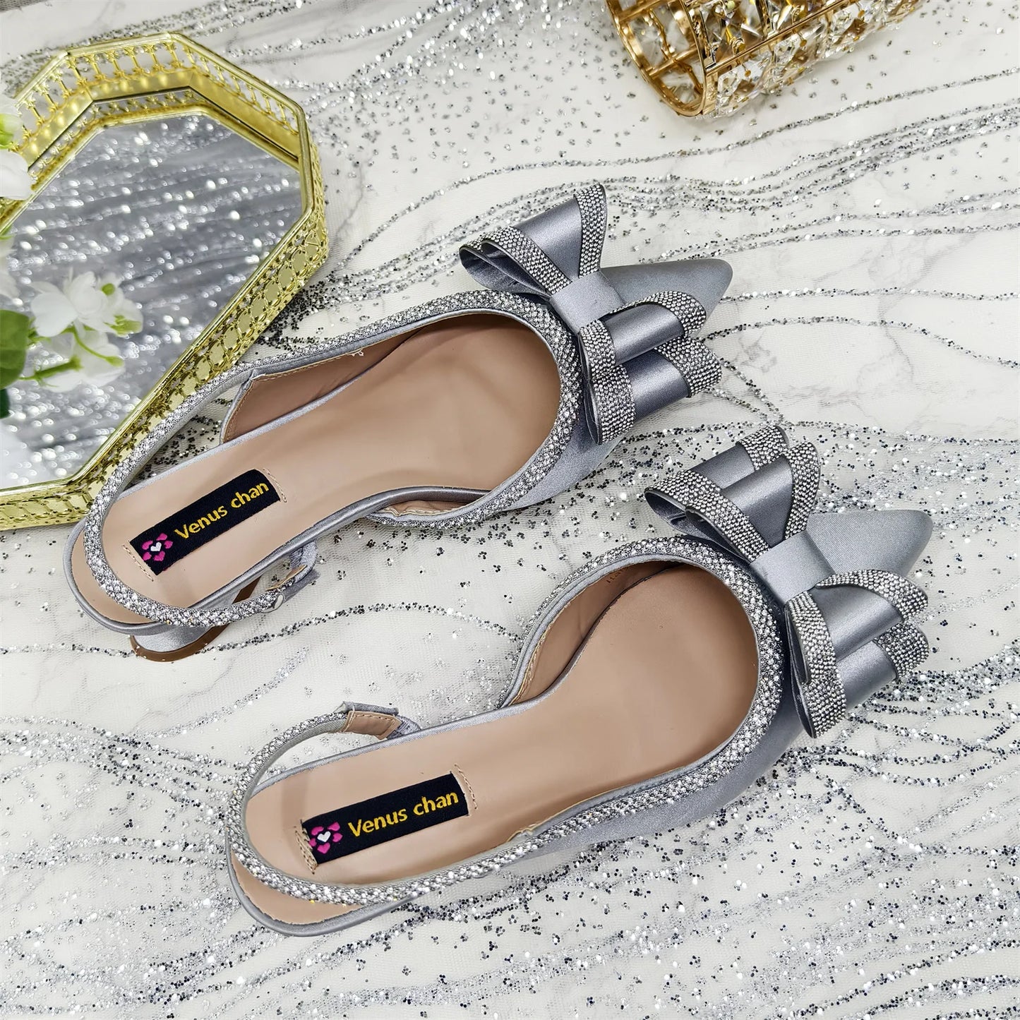 Venus Chan 2025 New Olive Green Pointed Toe INS Party Wedding Italy Design Women's High Heels Shoes and Bag to Match Italian