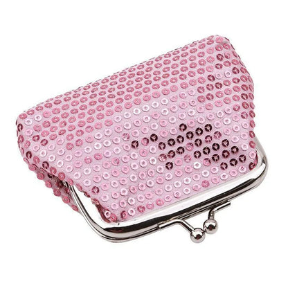 Sequins Decor Coin Purse, Women's Stylish Kiss Lock Storage Bag For Lipstick & Key, For Carnaval Party Use & For Music Festival