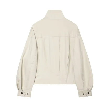 Women's Winter Jacket New 2026 High Neck Long Sleeve Elastic Hem Zipper Pocket Women's Coats Simple Female Jacket