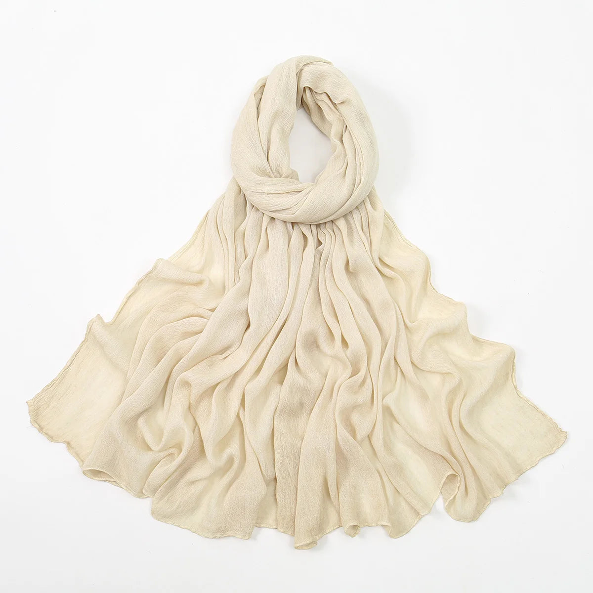 Fashion Crinkle Cotton Royan Hijab Scarf for Muslim Women Islamic Long Soft Shawls Wraps Short Tassel Bufanda Accessories
