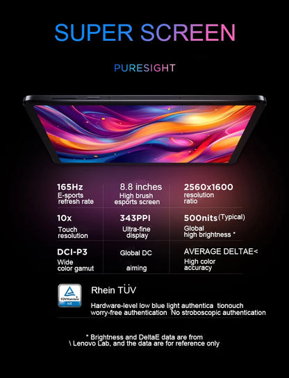 Lenovo Legion Y700 3rd Gen Gaming Tablet 8.8 inch Mini Pad 165Hz High Refresh Screen Snapdragon 8 Gen3 Learning Entertainment Vi