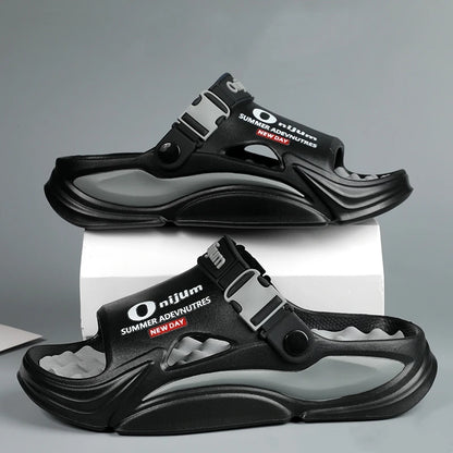 Summer Men's Massage Slippers Outdoor Sandals Beach Comfortable Indoor Slides Water Clogs Casual Shoes Men Women Home Slippers