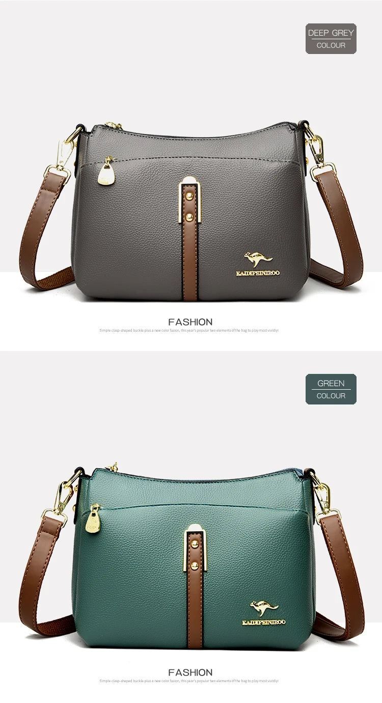 Genuine High Quality Soft Leather Women's Handbag Trend Designer Female Crossbody Bag Casual Shoulder Messenger Handbags 2025