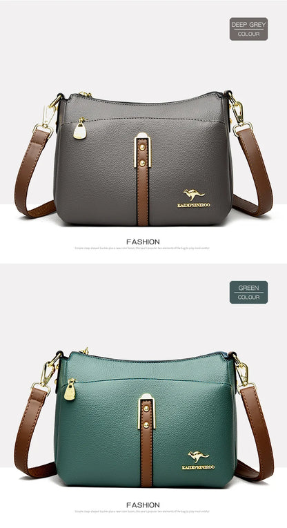 Genuine High Quality Soft Leather Women's Handbag Trend Designer Female Crossbody Bag Casual Shoulder Messenger Handbags 2025