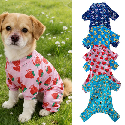 Warm Winter Pajamas Jumpsuit for Dogs - Four Legs Winter Onesie for Medium to Large Dogs Puppy Comfortable Dog Clothes