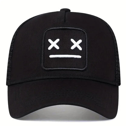Unisex XX Embroidery Baseball Net Caps Spring Summer Outdoor Sunscreen Hat Adjustable Casual Trucker Hats