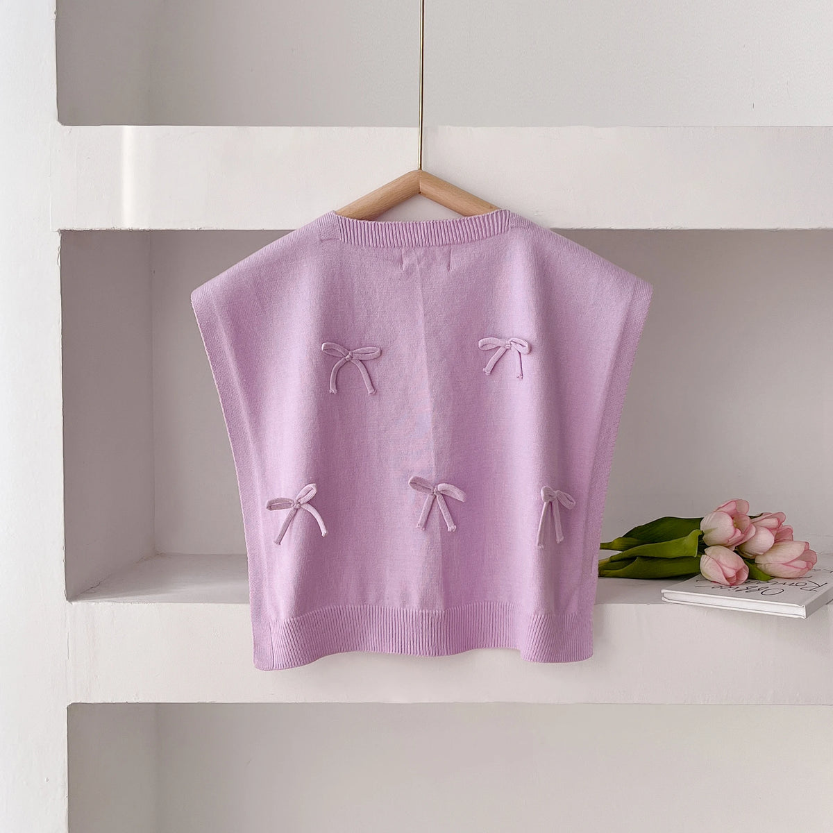 Korean Knitted Shawl Summer Air Conditioning Fake Collar Neck Guard Knit Thin Knotted Cape Shoulder Scarf For Women