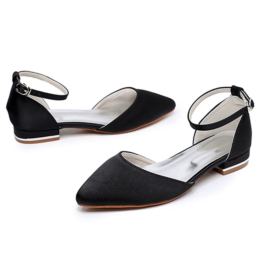 Crystal Queen Women Sandals Ladies Sexy Shoes Female Flats Point Toe Summer Shoes Casual Party Dress Flat