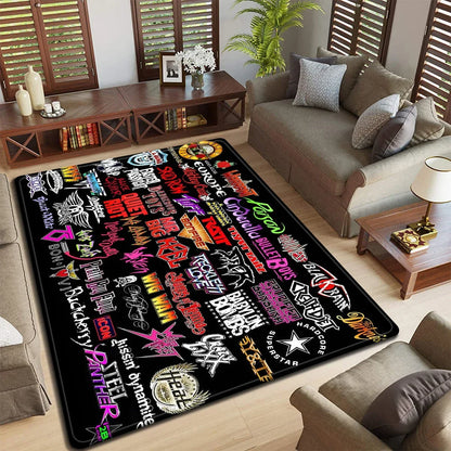 Band logo Music Rock and Roll logo Pattern Carpet Kitchen Mat Doormat Bedroom FloorDecoration LivingRoom Bathroom Anti-slip Rug