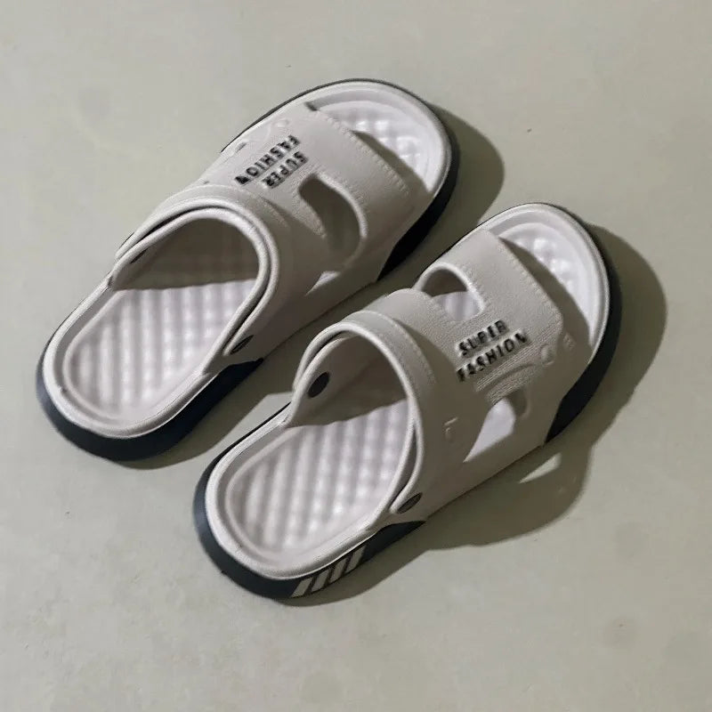 Men's Summer EVA Slippers Soft Thick Sole Sandals Indoor Outdoor Walking Beach Shoes Home House Slippers for Men