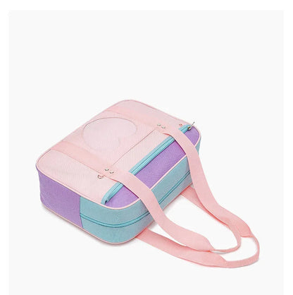 Japanese Preppy Style  Pink Uniform Shoulder School Bags for Women Girls Canvas Large Capacity Casual Luggage Handbags Totes
