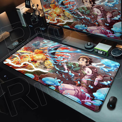 HD Printing Anime Mousepad Non-slip Rubber Base Office Deskmat XXL Student Writing Keyboard D-Demon Slayer Pc Gaming Accessories