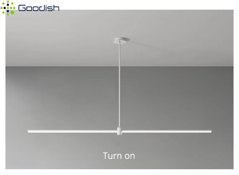 Modern Simplicity Long Linear LED Pendant Lights Strip Hanging Indoor Lamps for Office Table Kitchen  Home Decoration Chandelier