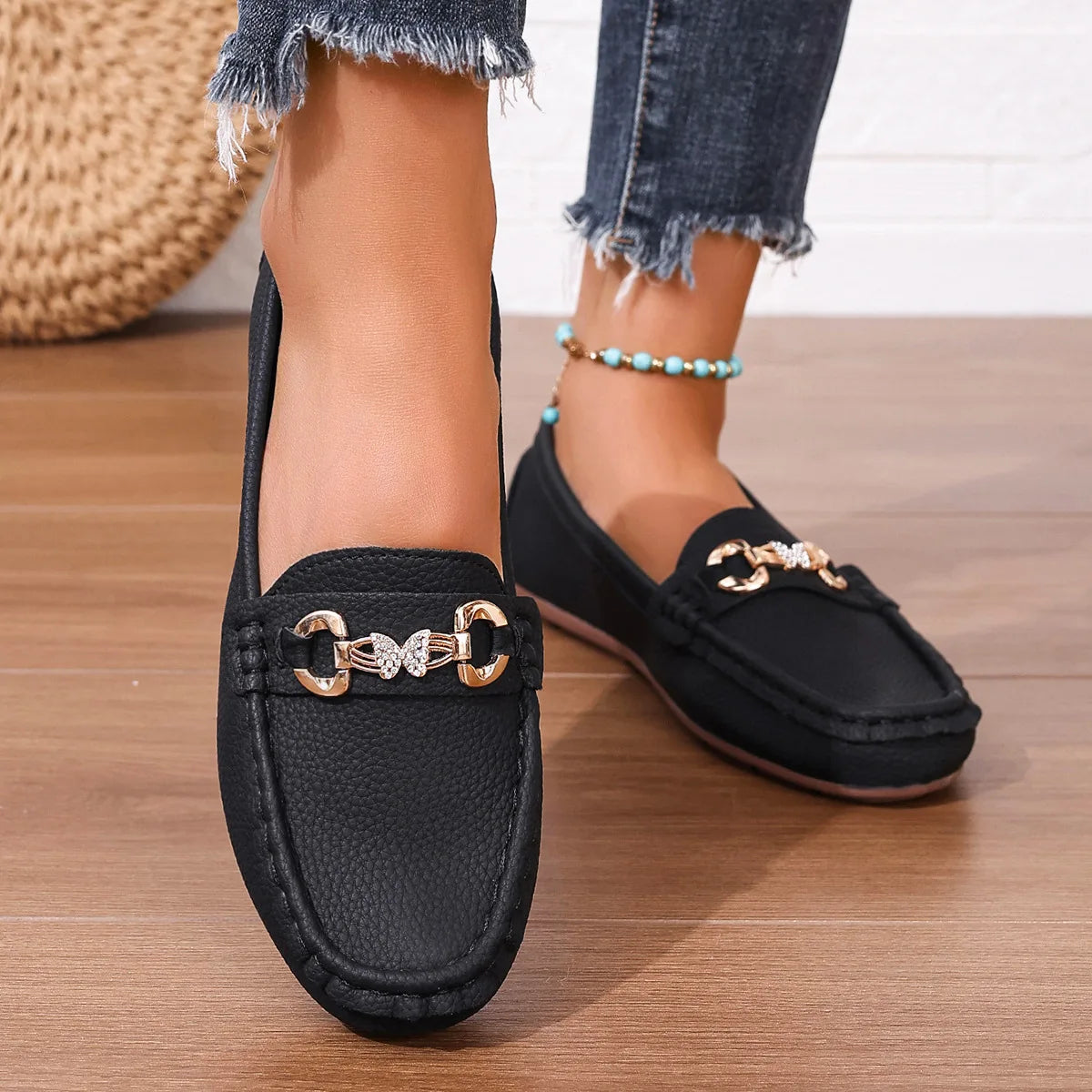 New Women's Casual Slip on Mary Jane Shoes Spring Autumn Fashion Round Toe Solid Soft Sole Flat Loafers Zapatos De Mujer luxury