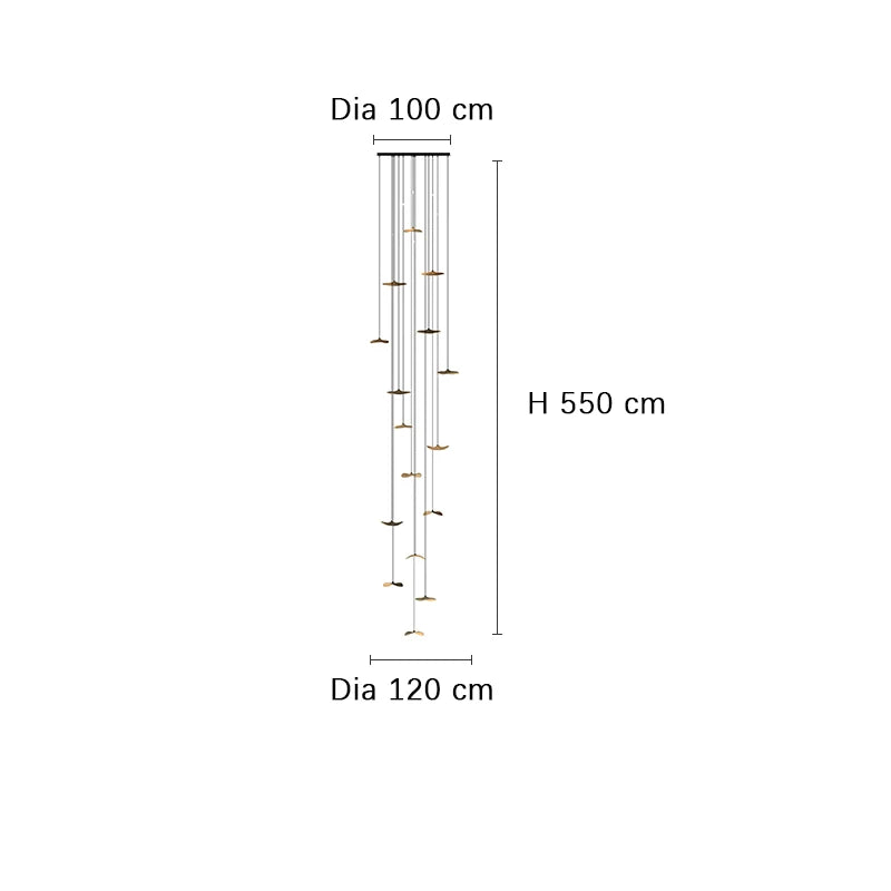 Designer Log Craft LED Ceiling Chandelier Living Room Tearoom Kitchen Table Lamps Bedroom Home Decoration Lighting Stair Lights
