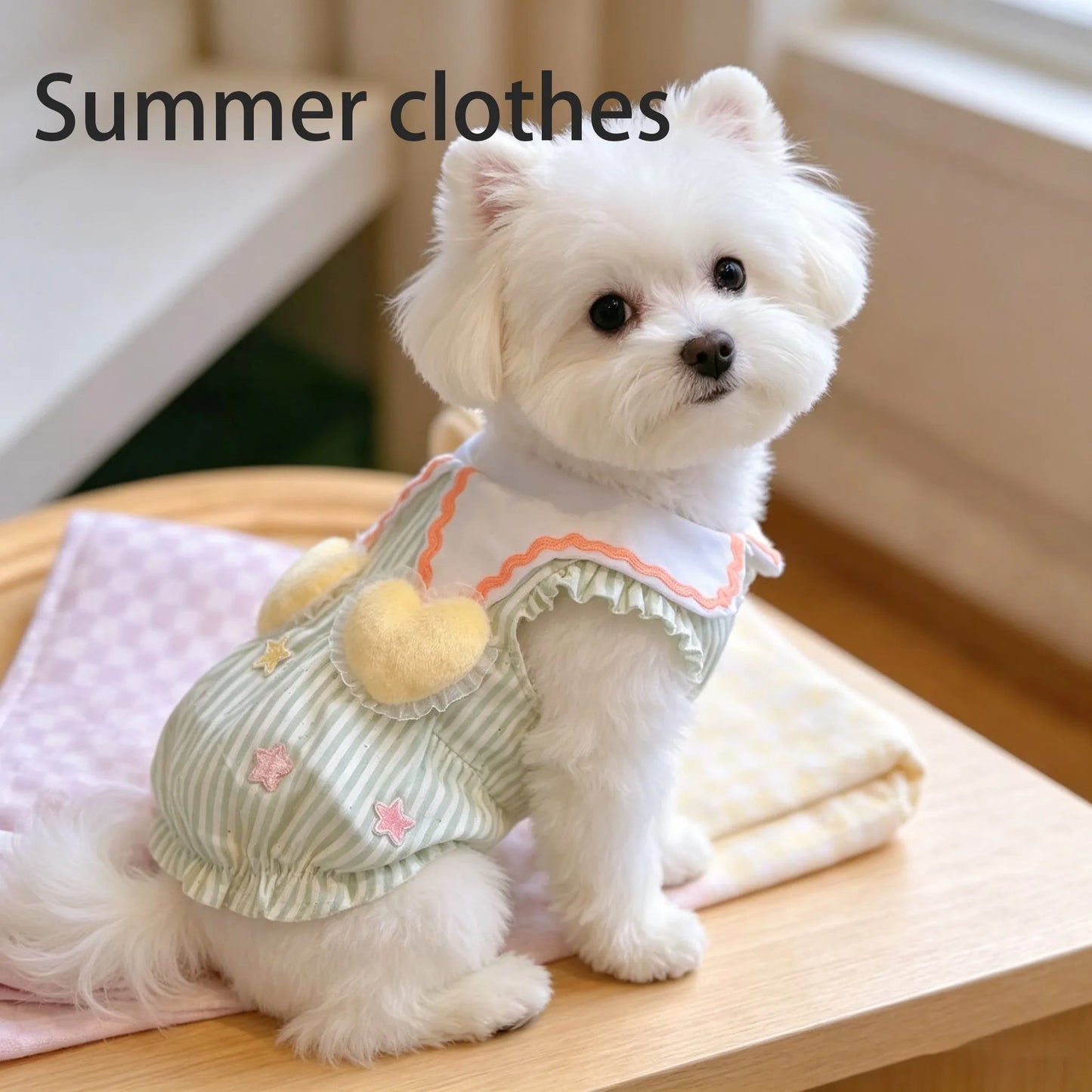 Summer Pet Dog Cat Clothes for Small Dogs Cats Bubble Puppy Princess Striped Dress Cats Kitten Rabbit Clothing Pet Supplies
