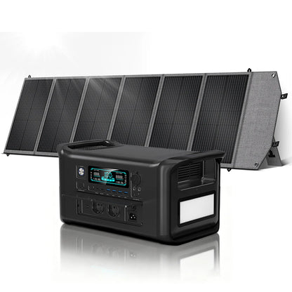 RV Camping CTOLITY AP1000 AP2000 1800W/2400W Solar Generator  Portable Mobile Power Station 200W Solar Panels Portable Foldable