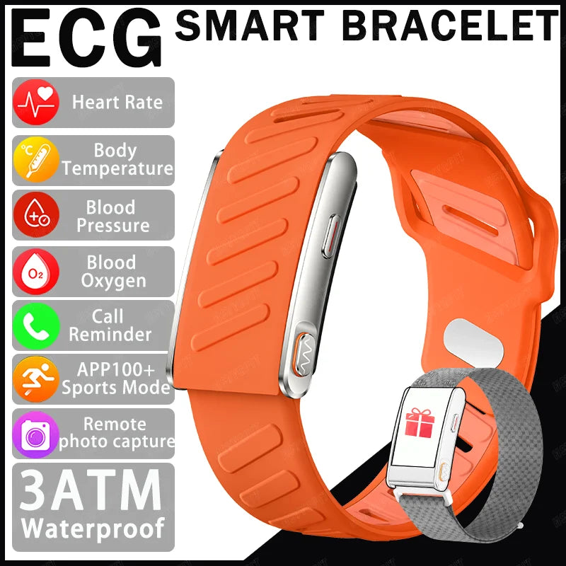 2026 new ECG fashionable screenless smart bracelet,health monitoring，multiple exercise modes, step counting, Valentine'sDay gift
